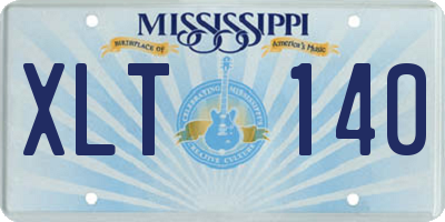 MS license plate XLT140