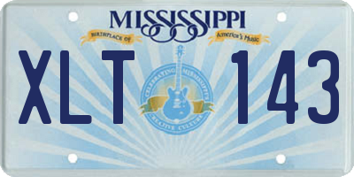 MS license plate XLT143