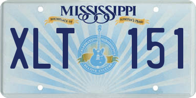MS license plate XLT151