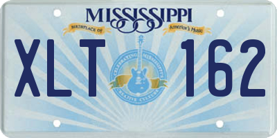 MS license plate XLT162