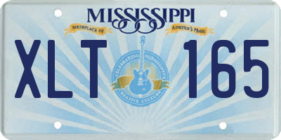 MS license plate XLT165