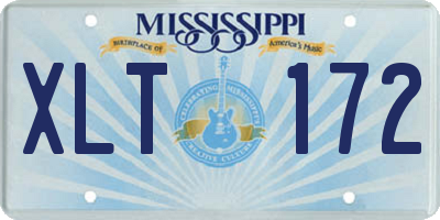 MS license plate XLT172
