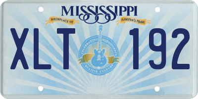 MS license plate XLT192