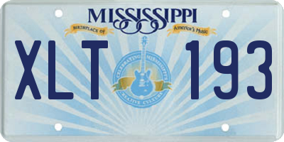 MS license plate XLT193