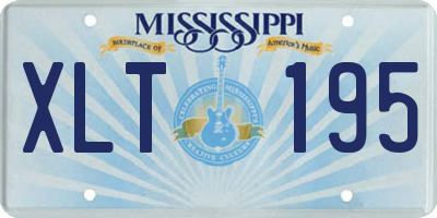 MS license plate XLT195