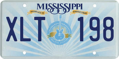 MS license plate XLT198