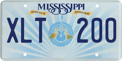 MS license plate XLT200
