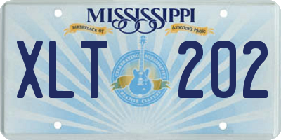 MS license plate XLT202