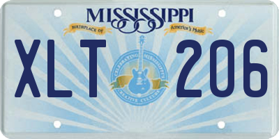 MS license plate XLT206
