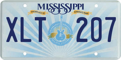 MS license plate XLT207