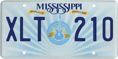 MS license plate XLT210