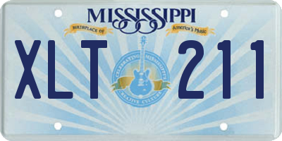 MS license plate XLT211