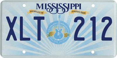 MS license plate XLT212