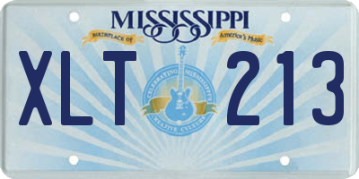 MS license plate XLT213