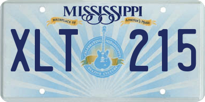MS license plate XLT215