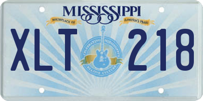MS license plate XLT218