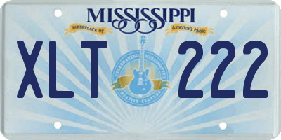 MS license plate XLT222