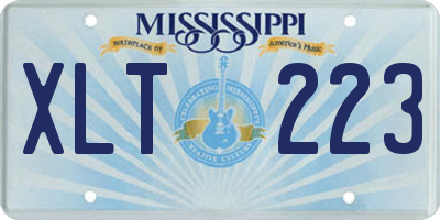MS license plate XLT223