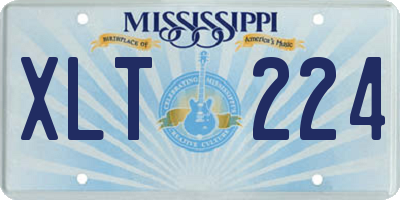 MS license plate XLT224