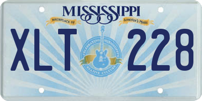 MS license plate XLT228