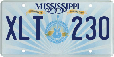 MS license plate XLT230