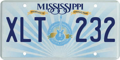 MS license plate XLT232