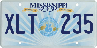 MS license plate XLT235