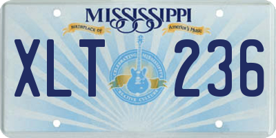 MS license plate XLT236