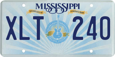 MS license plate XLT240
