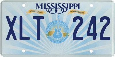 MS license plate XLT242