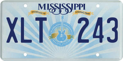 MS license plate XLT243
