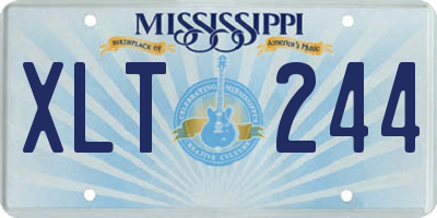 MS license plate XLT244