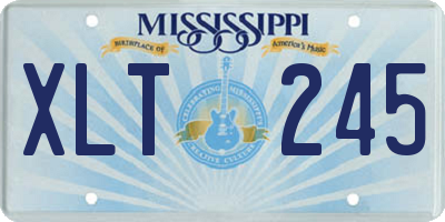 MS license plate XLT245