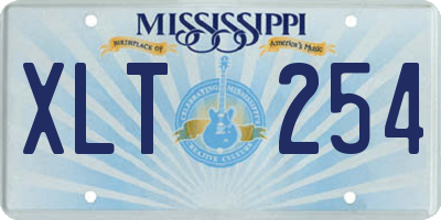 MS license plate XLT254