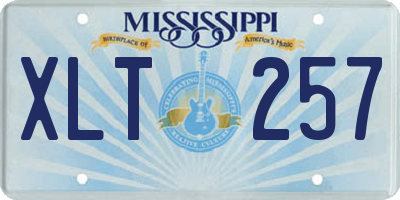 MS license plate XLT257