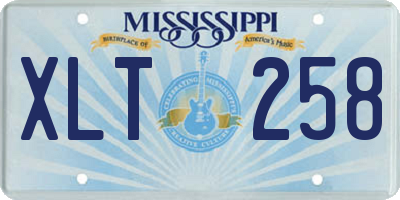 MS license plate XLT258