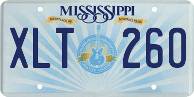 MS license plate XLT260