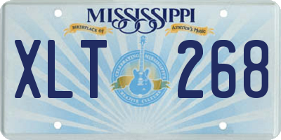 MS license plate XLT268