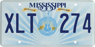 MS license plate XLT274