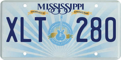MS license plate XLT280