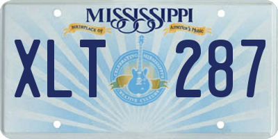 MS license plate XLT287