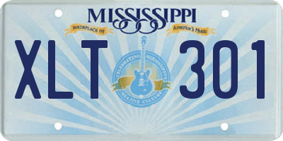 MS license plate XLT301