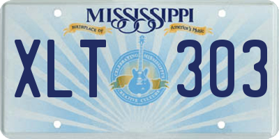 MS license plate XLT303