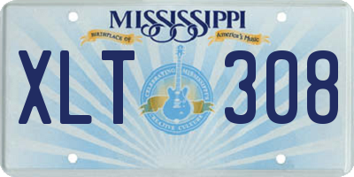 MS license plate XLT308