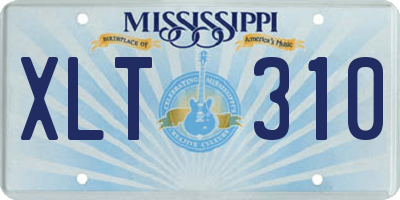 MS license plate XLT310