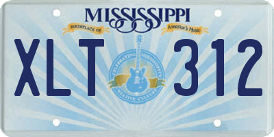 MS license plate XLT312