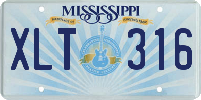 MS license plate XLT316