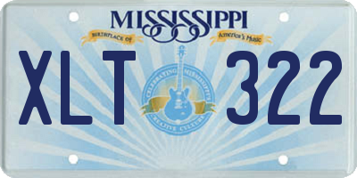 MS license plate XLT322
