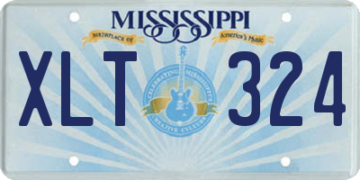 MS license plate XLT324