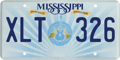 MS license plate XLT326